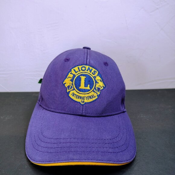 Lions Club International Hat Cap Strap Back Team Manoj Embroidered Lion Logo - Picture 1 of 9